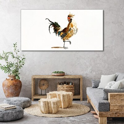 Rooster on the move Canvas Wall art