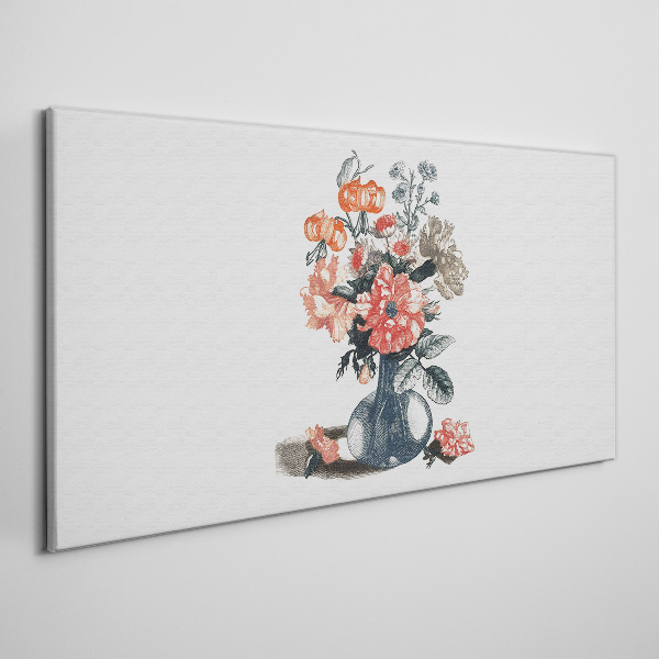 Floral arrangement in a vase Canvas Wall art