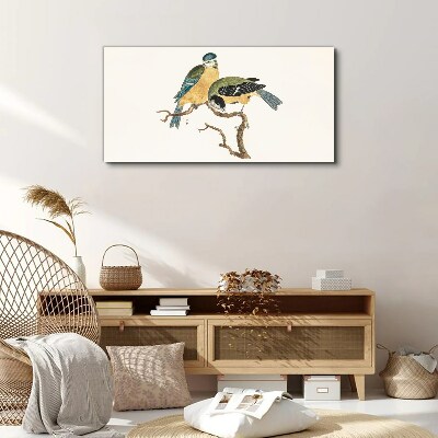 Drawing animals birds Canvas Wall art