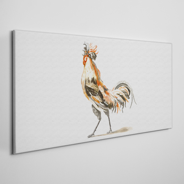 Rooster on the move Canvas Wall art
