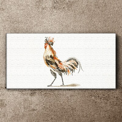 Rooster on the move Canvas Wall art