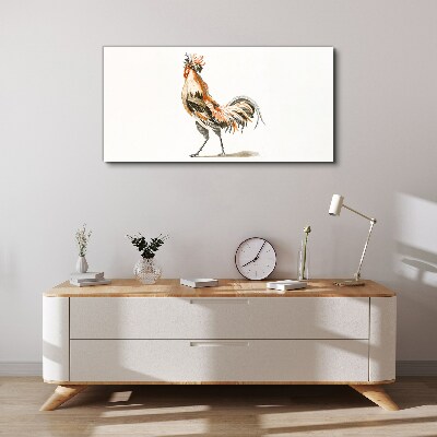 Rooster on the move Canvas Wall art