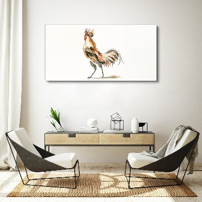 Rooster on the move Canvas Wall art