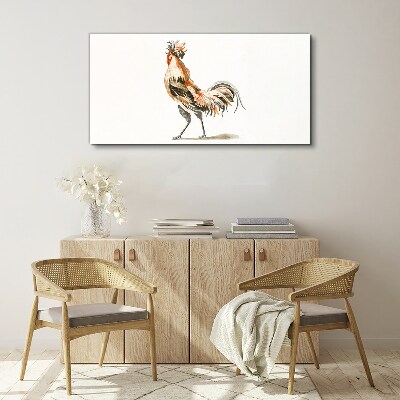 Rooster on the move Canvas Wall art