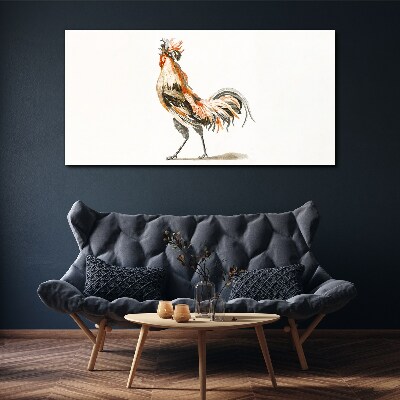 Rooster on the move Canvas Wall art