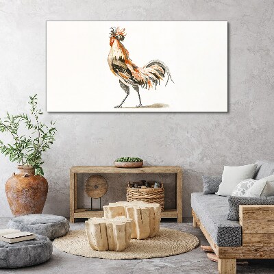 Rooster on the move Canvas Wall art