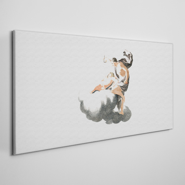 Figure on a cloud Canvas Wall art