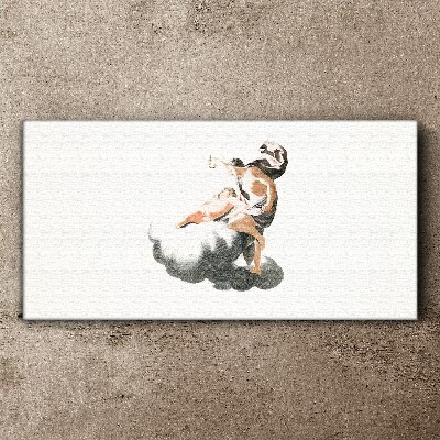 Figure on a cloud Canvas Wall art