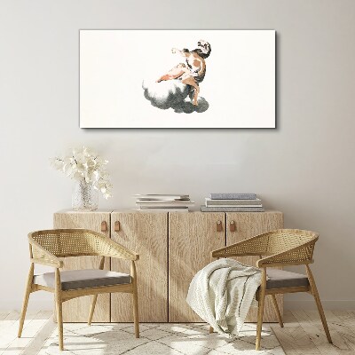 Figure on a cloud Canvas Wall art