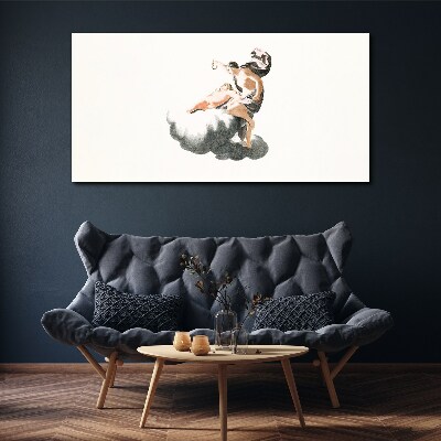 Figure on a cloud Canvas Wall art