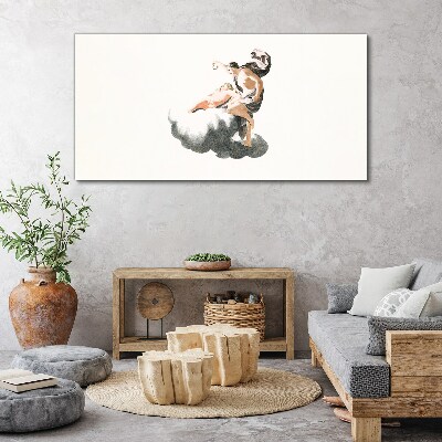 Figure on a cloud Canvas Wall art