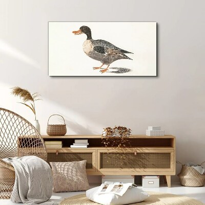 Duck in naturalistic style Canvas Wall art