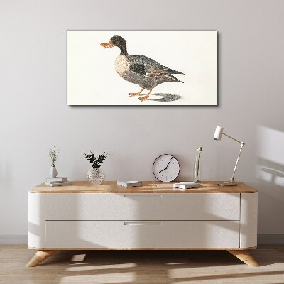 Duck in naturalistic style Canvas Wall art