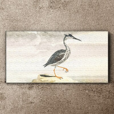 A migratory bird against the backdrop of nature Canvas Wall art