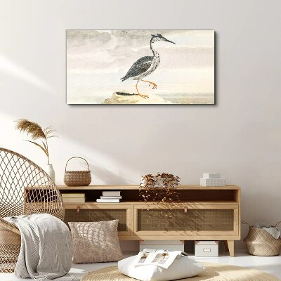 A migratory bird against the backdrop of nature Canvas Wall art