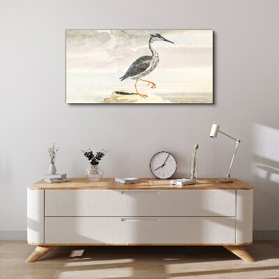 A migratory bird against the backdrop of nature Canvas Wall art