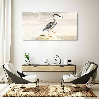 A migratory bird against the backdrop of nature Canvas Wall art