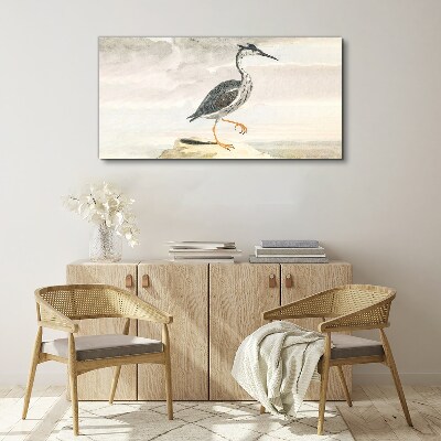 A migratory bird against the backdrop of nature Canvas Wall art