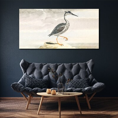 A migratory bird against the backdrop of nature Canvas Wall art
