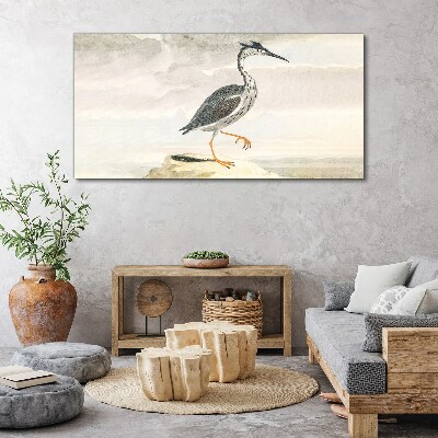 A migratory bird against the backdrop of nature Canvas Wall art