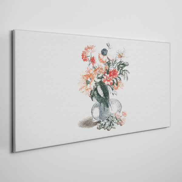 Flower bouquet in a vase Canvas Wall art