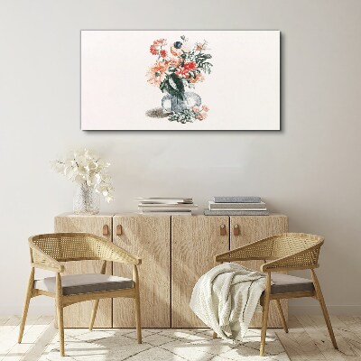 Flower bouquet in a vase Canvas Wall art
