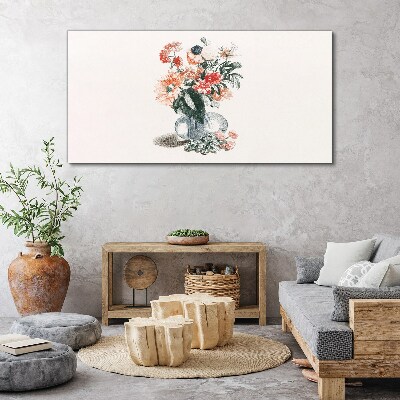 Flower bouquet in a vase Canvas Wall art