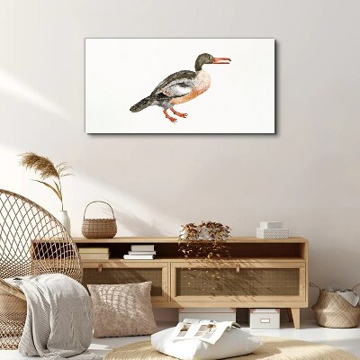 Duck on a white canvas background Canvas Wall art