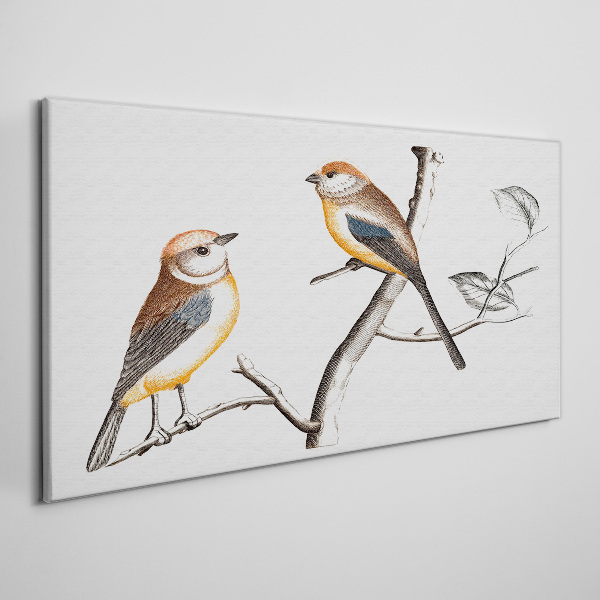 Birds on a branch Canvas Wall art