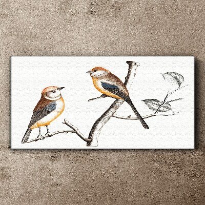 Birds on a branch Canvas Wall art