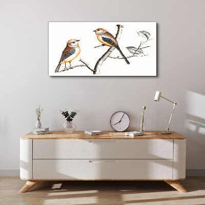Birds on a branch Canvas Wall art
