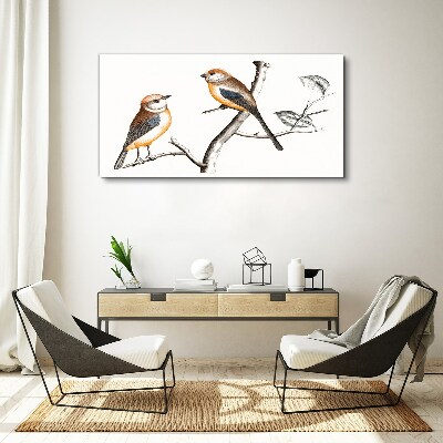 Birds on a branch Canvas Wall art