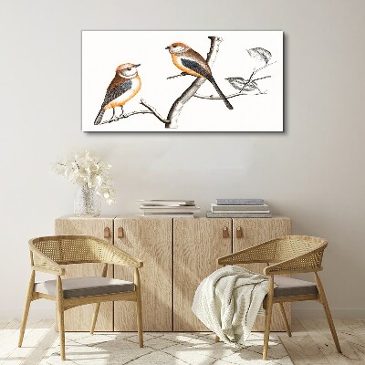 Birds on a branch Canvas Wall art