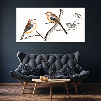 Birds on a branch Canvas Wall art