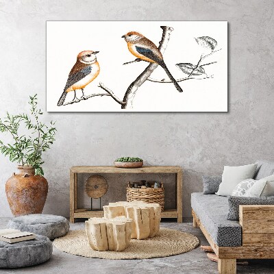 Birds on a branch Canvas Wall art
