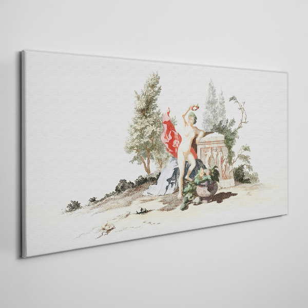Mythological scene with fruit Canvas Wall art