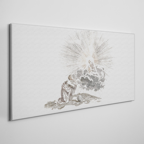 Prayer in the Face of Divinity Canvas Wall art