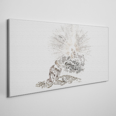 Prayer in the Face of Divinity Canvas Wall art