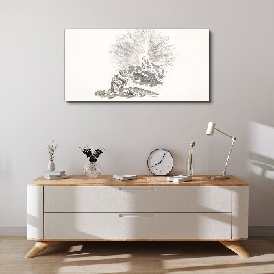 Prayer in the Face of Divinity Canvas Wall art