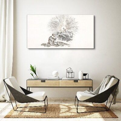Prayer in the Face of Divinity Canvas Wall art