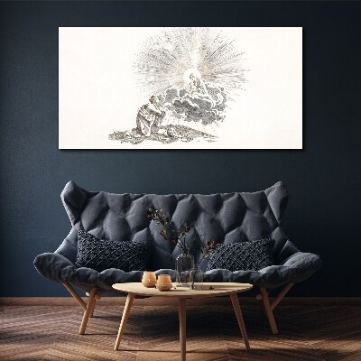 Prayer in the Face of Divinity Canvas Wall art