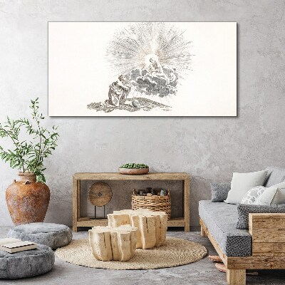 Prayer in the Face of Divinity Canvas Wall art