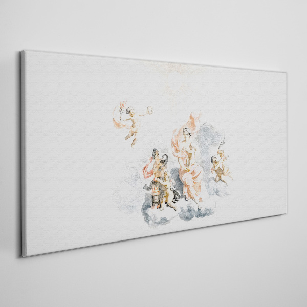 Angels in the clouds Canvas Wall art