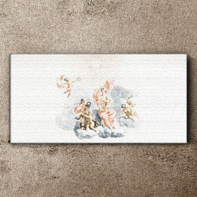 Angels in the clouds Canvas Wall art