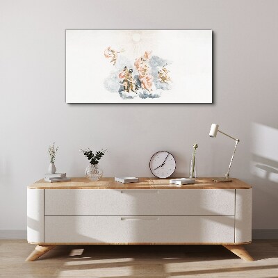 Angels in the clouds Canvas Wall art