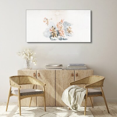 Figure ancient angels clouds Canvas Wall art