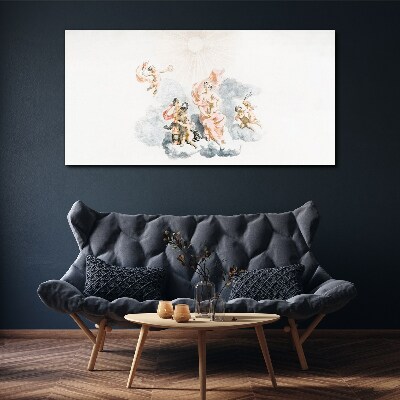 Angels in the clouds Canvas Wall art
