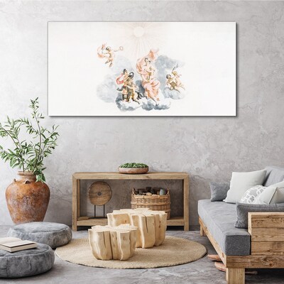 Figure ancient angels clouds Canvas Wall art
