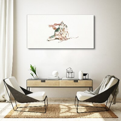 Mythological scene with female figures Canvas Wall art