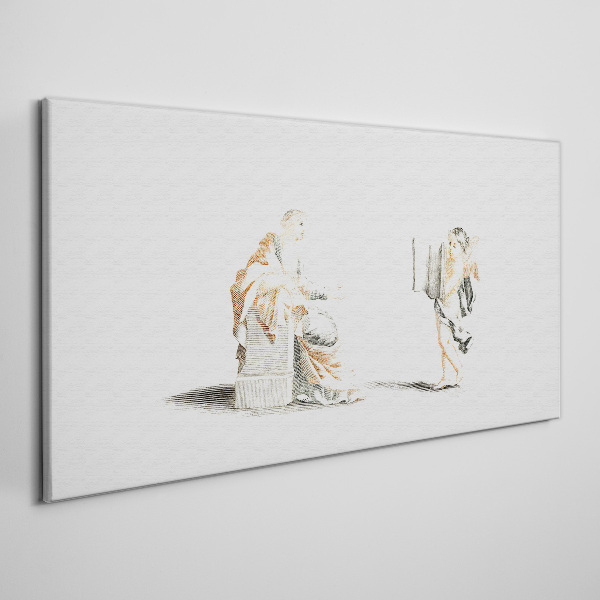 Dialogue between wise men Canvas Wall art